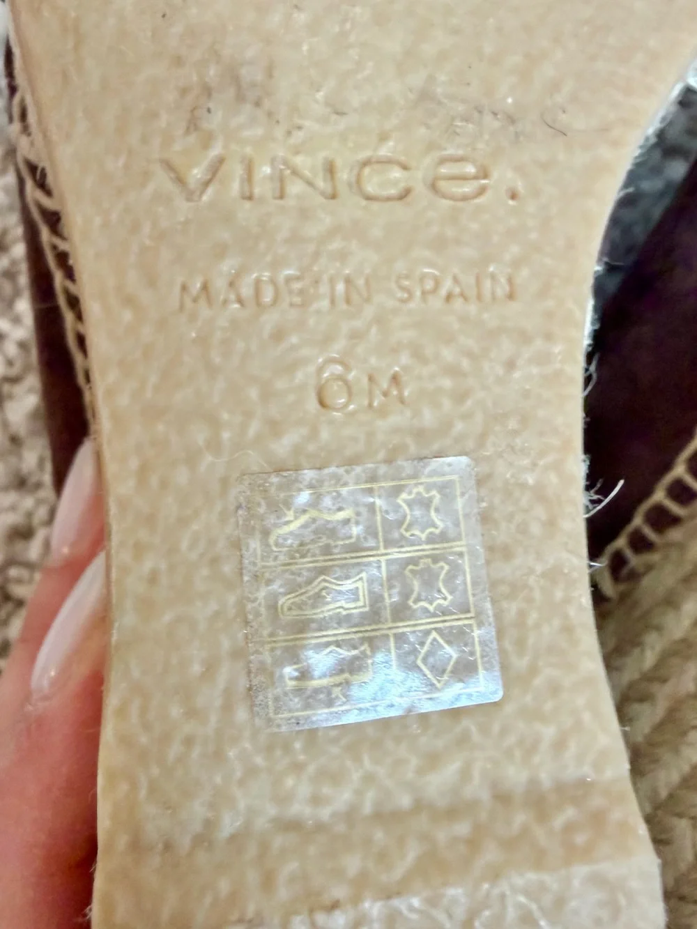 Vince Gaelan Suede Espadrille Wedge Sandal - Size 6M